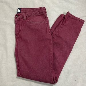 The North Face size 10 jeans, brick color, cotton blend, ankle, spring, autumn